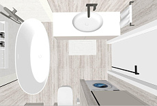 Дизайн-проект санузла от дизайнера Пшеничниковой Екатерины